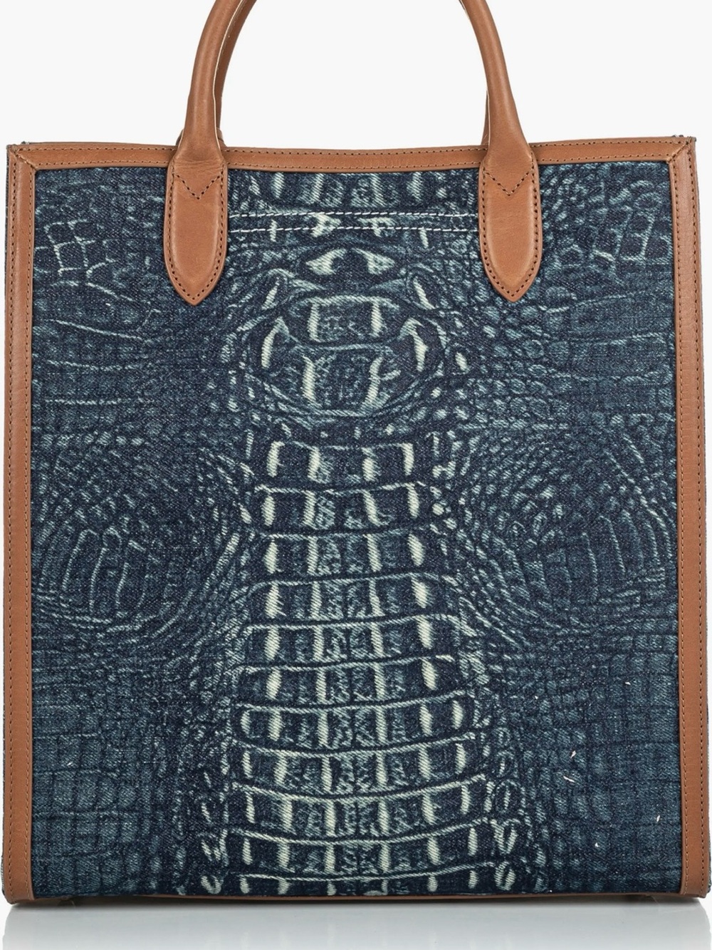 NWT Brahmin Monique Quinze Denim Tote - Picture 2 of 4